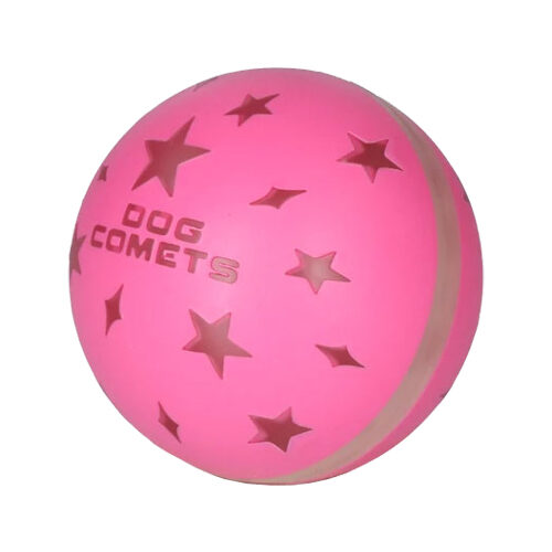 Dog Comets Helix Interactive Ball 8cm – Light-Up, Sound-Emitting, Durable Orange Toy