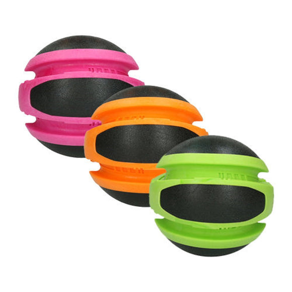 Dog Comets Sun Ball 14cm – Large Durable Orange Toy with Grooved Texture