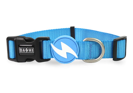 Dashi Solid Collar Sky Blue – Durable Nylon Adjustable Dog Collar, Extra Small Size
