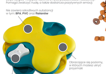 Nina Ottosson Dog Tornado Puzzle – Interactive Rotating Treat Game, Level 2 Challenge