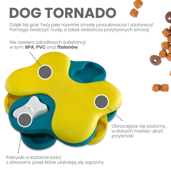 Nina Ottosson Dog Tornado Puzzle – Interactive Rotating Treat Game, Level 2 Challenge