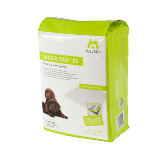 Maelson Doggie Pad 60 Quick-Drying Absorbent Pads, 60x60cm, 30 Pack – Training and Cleanliness