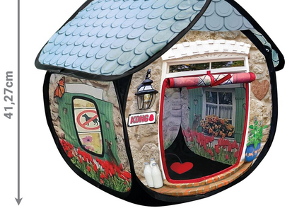 KONG Play Spaces Bungalow Foldable Cat Playhouse – Soft Fabric, Portable Design