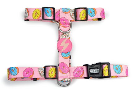 Dashi Donut Back Harness – Adjustable Guard Dog Harness with Donut Pattern, XS Size