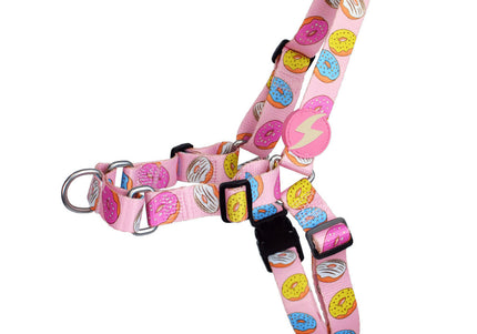 Dashi Donut Front Harness – No-Pull Norwegian Dog Harness, Donut Pattern, Size Large