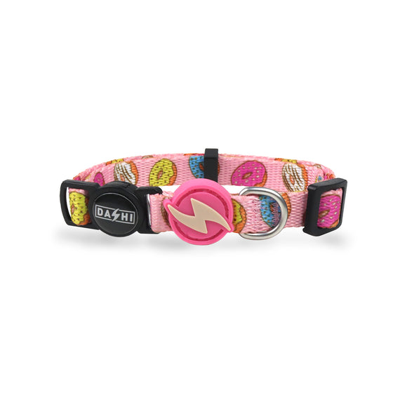 Dashi Donut Cat Collar – Colorful Adjustable Collar with Fun Donut Pattern, Soft Material