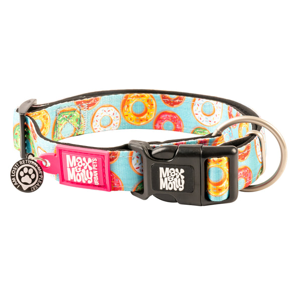 Max&Molly GOTCHA! Smart ID Donuts Collar – Large Adjustable Collar with Integrated Smart Tag