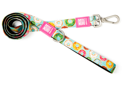 Max&Molly Short Leash Donuts – Colorful City Leash, Donut Pattern, 120cm, Large Size