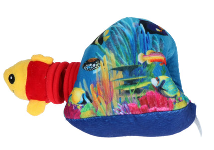 Holland Double Wooble Bubble Buddies – Squeaky Dog Toy with Spring, Fish Aquarium Design