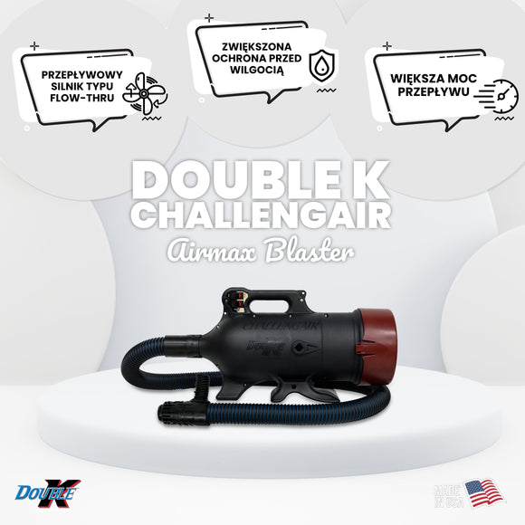 Double K ChallengAir Airmax Blaster 2200W – Powerful Dual-Motor Tabletop Dryer, 120L/s Airflow