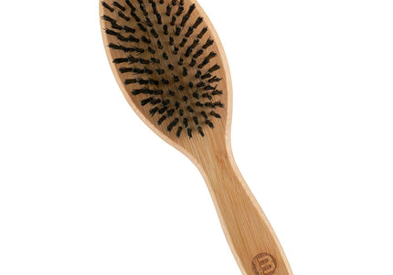 Mikki Bamboo Large Bristle Brush – Eco-Friendly Bamboo Handle with Nylon Bristles, Ergonomic Design