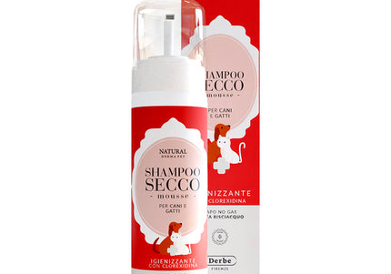 Chlorhexidine dry dog shampoo mousse – Deep cleaning and protection – 150ml