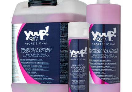 Yuup! Black Revitalizing Glossing Shampoo – Concentrated Formula for Dark Coats, 10L