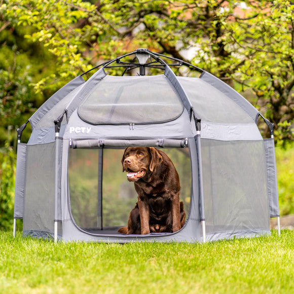 Pety Playpen Big Foldable Dog Tent – Spacious Portable Design with Mat and Cover Included
