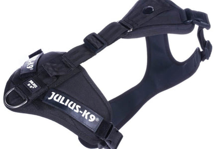 Julius K-9 Mantrailing Black Tracking Harness – Adjustable L/XL, Durable and Secure Fit