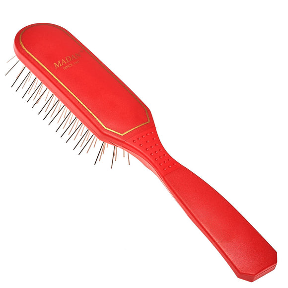 Madan Oblong Pin Brush – Ergonomic Handle, 22mm Metal Pins, Sky Blue, Professional Quality