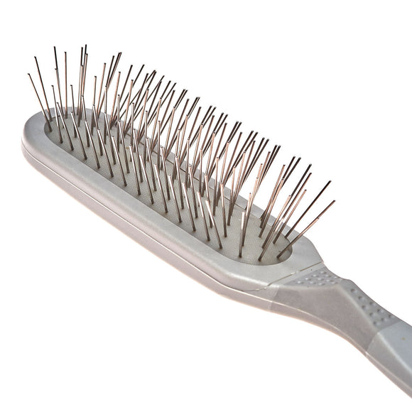 Madan Oblong Pin Brush – Ergonomic Handle, 22mm Metal Pins, Sky Blue, Professional Quality