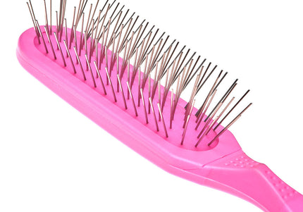 Madan Oblong Pin Brush – Ergonomic Handle, 22mm Metal Pins, Sky Blue, Professional Quality