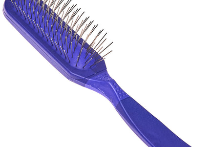 Madan Oblong Pin Brush – Ergonomic Handle, 22mm Metal Pins, Sky Blue, Professional Quality