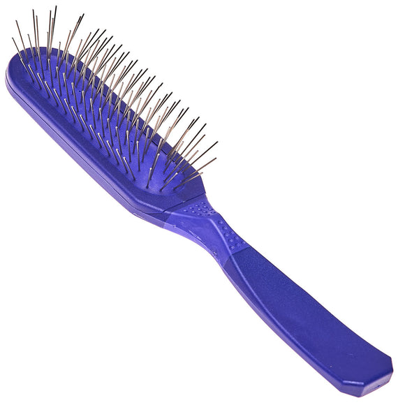 Madan Oblong Pin Brush – Ergonomic Handle, 22mm Metal Pins, Sky Blue, Professional Quality