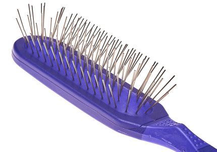Madan Oblong Pin Brush – Ergonomic Handle, 22mm Metal Pins, Sky Blue, Professional Quality