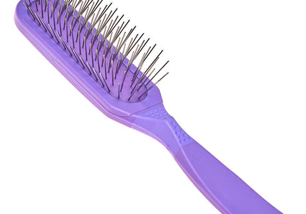 Madan Oblong Pin Brush – Ergonomic Handle, 22mm Metal Pins, Sky Blue, Professional Quality