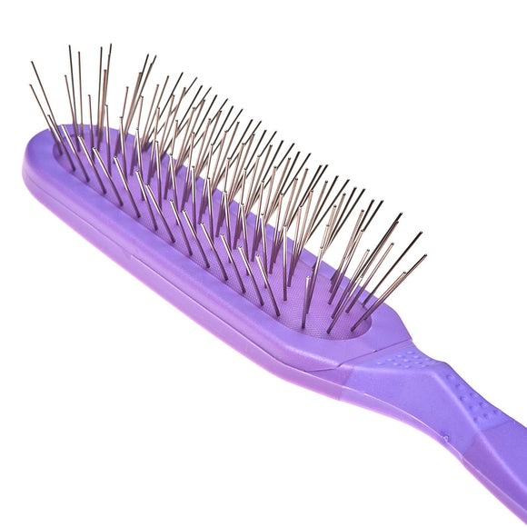 Madan Oblong Pin Brush – Ergonomic Handle, 22mm Metal Pins, Sky Blue, Professional Quality