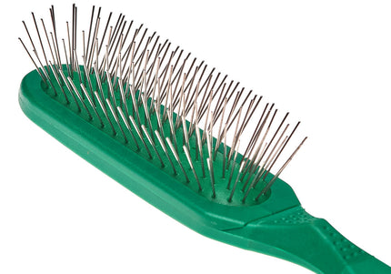 Madan Oblong Pin Brush – Ergonomic Handle, 22mm Metal Pins, Sky Blue, Professional Quality