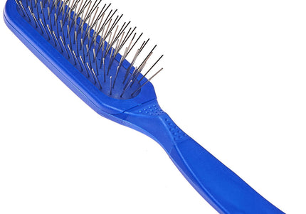 Madan Oblong Pin Brush – Ergonomic Handle, 22mm Metal Pins, Sky Blue, Professional Quality