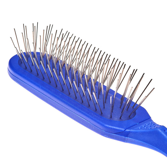 Madan Oblong Pin Brush – Ergonomic Handle, 22mm Metal Pins, Sky Blue, Professional Quality