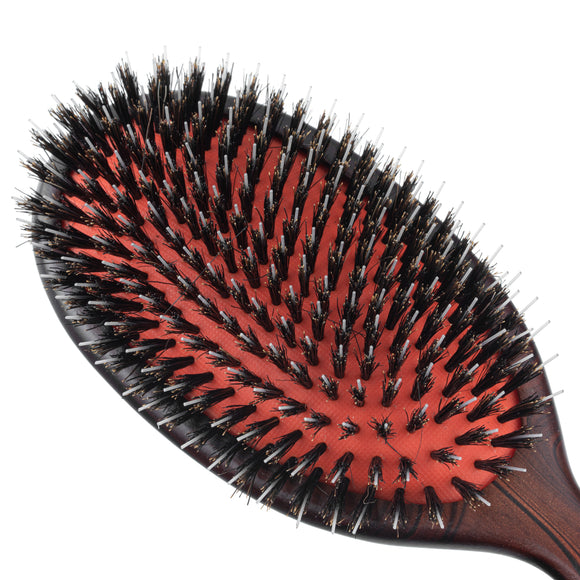 Comair Long Hair Oval Brush 23cm – Mixed Bristle and Nylon, Gentle Detangling Design