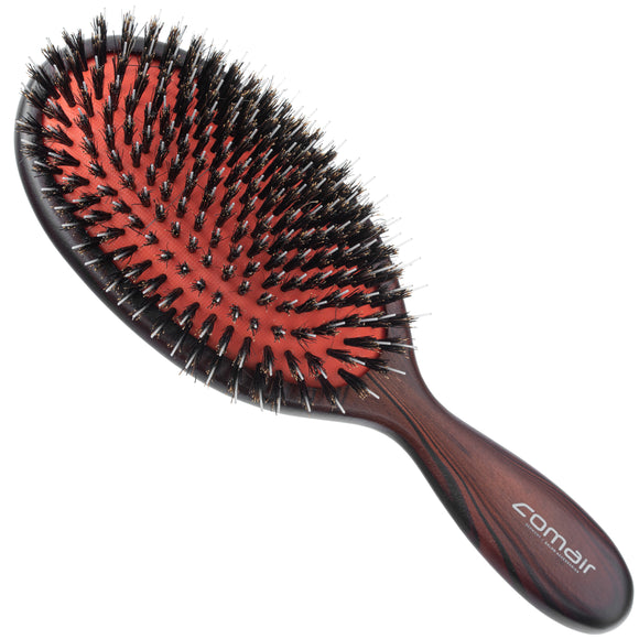 Comair Long Hair Oval Brush 23cm – Mixed Bristle and Nylon, Gentle Detangling Design