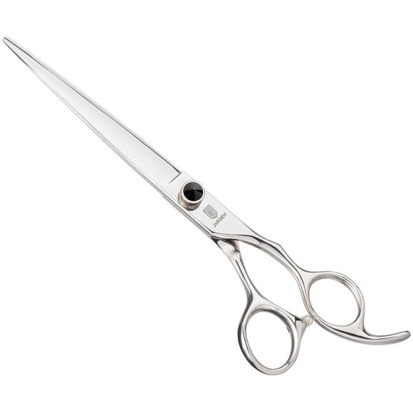 Jargem Straight Grooming Scissors 7" – Ergonomic Handle with Decorative Screw, Precision Cutting