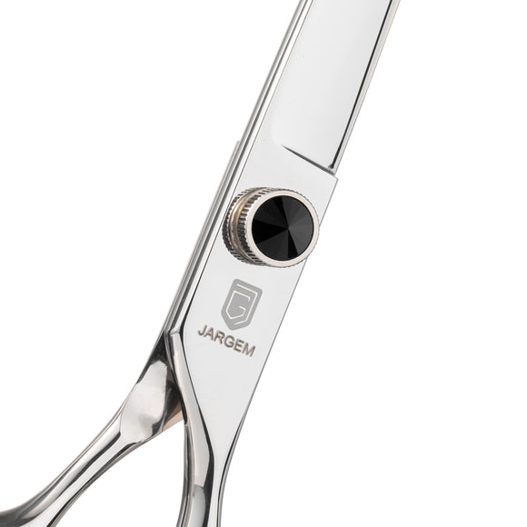Jargem Straight Grooming Scissors 7" – Ergonomic Handle with Decorative Screw, Precision Cutting