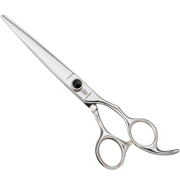 Jargem Straight Grooming Scissors 7" – Ergonomic Handle with Decorative Screw, Precision Cutting