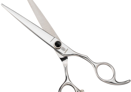 Jargem Straight Grooming Scissors 7" – Ergonomic Handle with Decorative Screw, Precision Cutting