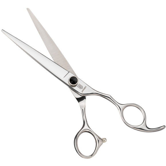 Jargem Straight Grooming Scissors 7" – Ergonomic Handle with Decorative Screw, Precision Cutting