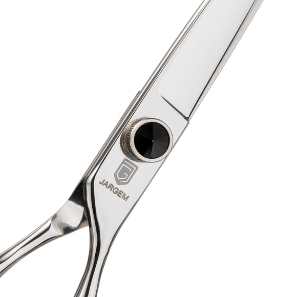 Jargem Straight Grooming Scissors 7" – Ergonomic Handle with Decorative Screw, Precision Cutting