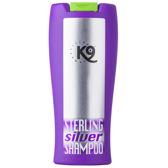 K9 Sterling Silver Shampoo – Color-Enhancing Concentrate for White and Silver Coats, 300ml