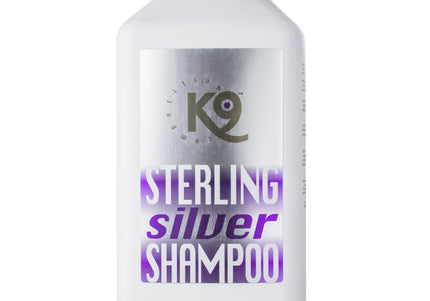 K9 Sterling Silver Shampoo – Color-Enhancing Concentrate for White and Silver Coats, 2.7L