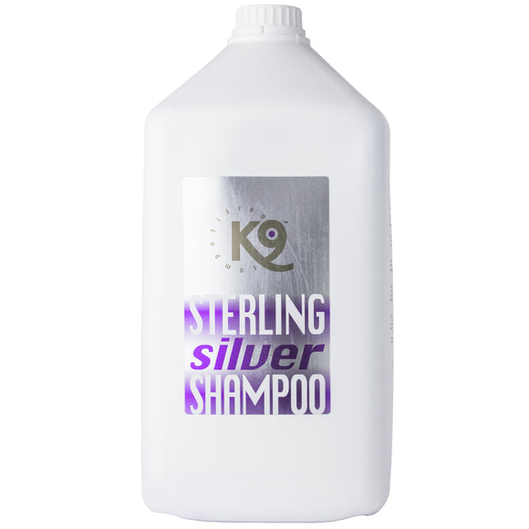K9 Sterling Silver Shampoo – Color-Enhancing Concentrate for White and Silver Coats, 5.7L