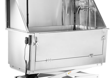 Blovi Stainless Steel Electric Bath – Adjustable Grooming Tub with Lifting Platform and Front Access