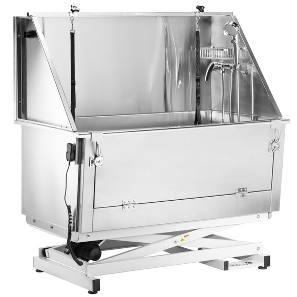 Blovi Stainless Steel Electric Bath – Adjustable Grooming Tub with Lifting Platform and Front Access