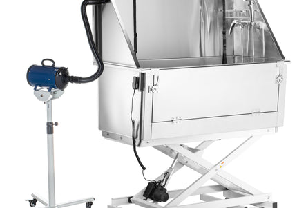 Blovi Stainless Steel Electric Bath – Adjustable Grooming Tub with Lifting Platform and Front Access