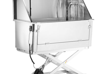 Blovi Stainless Steel Electric Bath – Adjustable Grooming Tub with Lifting Platform and Front Access