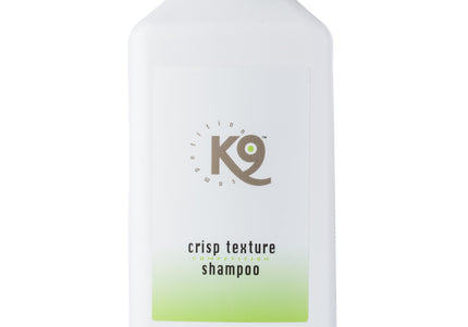 K9 Crisp Texture Shampoo – Concentrated Formula 1:18, 2.7L, Enhances Wire Coat Structure