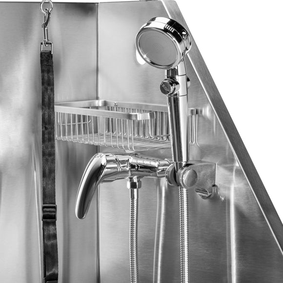 Blovi Stainless Steel Electric Bath – Adjustable Grooming Tub with Lifting Platform and Front Access