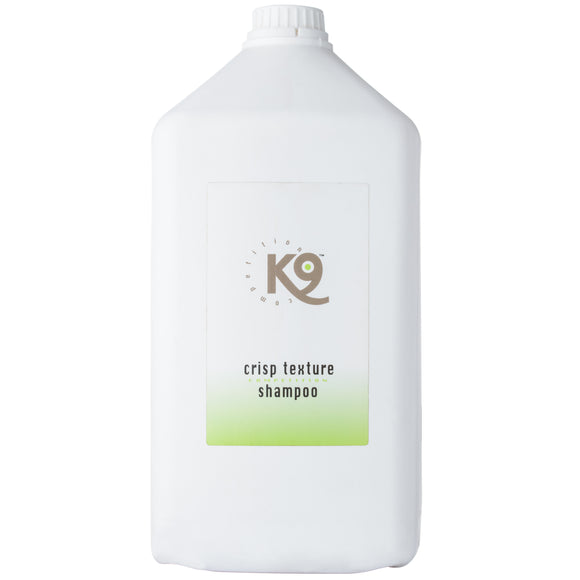 K9 Crisp Texture Shampoo – Concentrated 1:18 Formula, 5.7L, Enhances Wire Coat Structure
