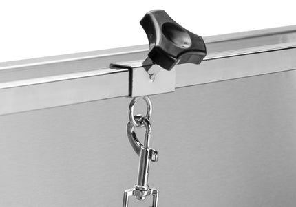 Blovi Free Standing Stainless Steel Grooming Bath – Tub with Steps and Left Sliding Door