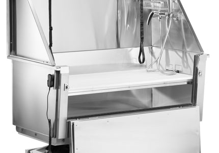 Blovi Stainless Steel Electric Bath – Adjustable Grooming Tub with Lifting Platform and Front Access